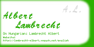 albert lambrecht business card